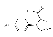 (3S,4R)-4-对甲苯基吡咯烷-3-羧酸结构式