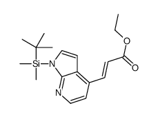 ethyl (E)-3-[1-[tert-butyl(dimethyl)silyl]pyrrolo[2,3-b]pyridin-4 -yl]prop-2-enoate结构式
