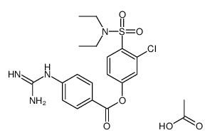 acetic acid,[3-chloro-4-(diethylsulfamoyl)phenyl] 4-(diaminomethylideneamino)benzoate Structure