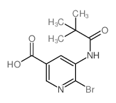6-Bromo-5-pivalamidonicotinic acid Structure