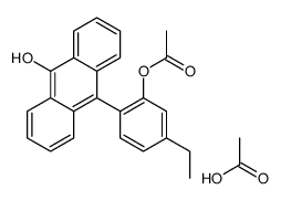 acetic acid,[5-ethyl-2-(10-hydroxyanthracen-9-yl)phenyl] acetate结构式