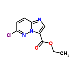 6-氯咪唑并[1,2-B]吡嗪-3-羧酸乙酯结构式