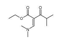 2-dimethylaminomethylene-4-methyl-3-oxo-pentanoic acid ethyl ester Structure