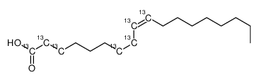 油酸-1,2,3,7,8,9,10-13C7结构式
