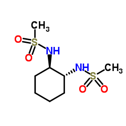 (1R,2R)-1,2-N,N'-二甲烷磺酰胺-环己烷结构式