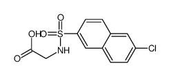 2-[(6-chloronaphthalen-2-yl)sulfonylamino]acetic acid结构式
