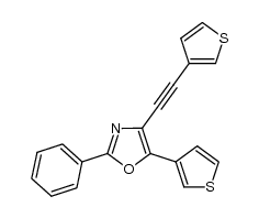 2-phenyl-4-(thien-3-yl-ethynyl)-5-(thien-3-yl)oxazole结构式