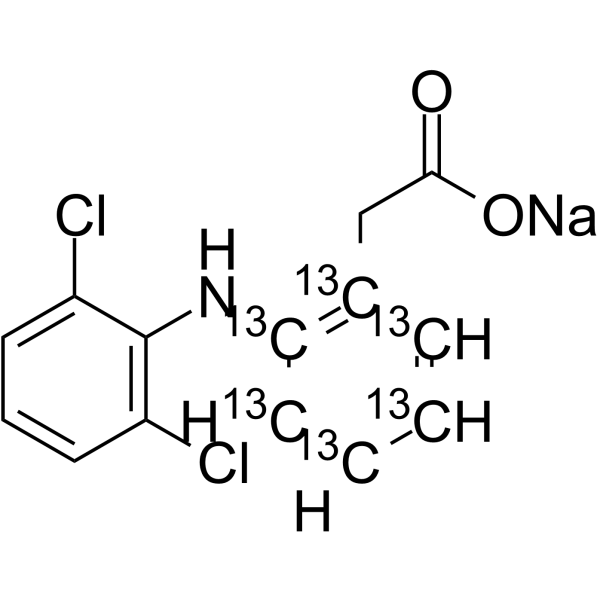 Diclofenac-13C6 Sodium Structure