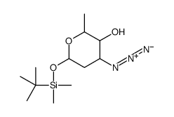 3-Azido-2,3,6-trideoxy-1-O-[dimethyl(2-methyl-2-propanyl)silyl]he xopyranose Structure