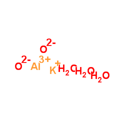 aluminum;potassium;oxygen(2-);trihydrate Structure