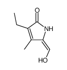 3-Pyrrolin-2-one,3-ethyl-5-(hydroxymethylene)-4-methyl-(8CI) Structure