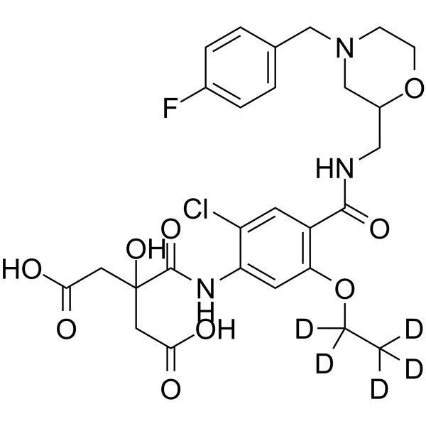 Mosapride-d5 citric amide Structure