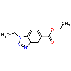 Ethyl 1-ethyl-1H-benzotriazole-5-carboxylate结构式