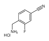4-(Aminomethyl)-3-fluorobenzonitrile hydrochloride Structure