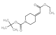 2-(1-Boc-4-亚哌啶基)乙酸乙酯结构式