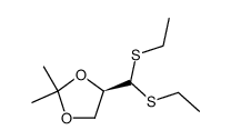 2,3-O-isopropylidene-D-glyceraldehyde diethyl dithioacetal结构式