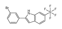 2-(3-Bromophenyl)-6-(pentafluoro-λ6-sulfanyl)-1H-indole Structure