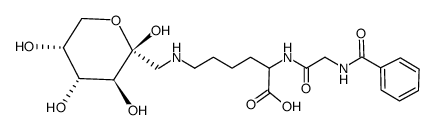 N(epsilon)-(1-deoxyfructos-1-yl)hippuryllysine结构式