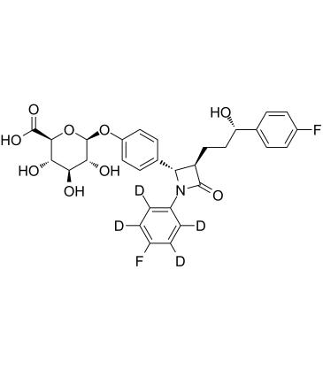 Ezetimibe phenoxy glucuronide-D4 Structure