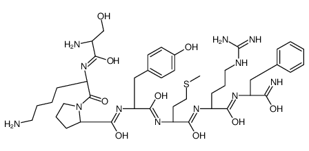 seryl-lysyl-prolyl-tyrosyl-methionyl-arginyl-phenylalaninamide结构式