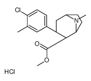 methyl (1S,3S,4S,5R)-3-(4-chloro-3-methylphenyl)-8-methyl-8-azabicyclo[3.2.1]octane-4-carboxylate,hydrochloride结构式