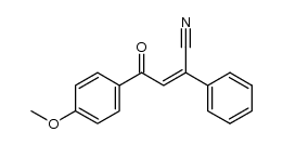 (Z)-3-cyano-1-(4-methoxyphenyl)-3-phenyl-2-propen-1-one结构式
