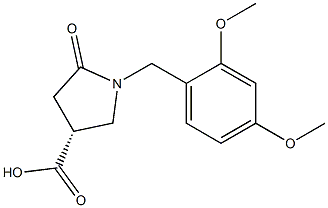 (3R)-1-[((2,4-二甲氧基苯基)甲基] -5-氧吡咯烷-3-羧酸结构式