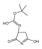 (R)-叔丁基 2,5-二氧代吡咯烷-3-基氨基甲酸酯结构式