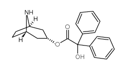 N-去甲托品醇-3a-基 (2-羟基-2,2-二苯基)乙酸酯结构式
