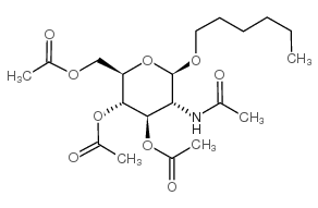 己基-2,3,4,6-四-氧-乙酰基-β-D-吡喃葡萄糖苷结构式