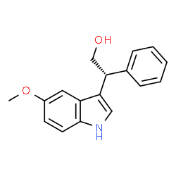 (R)-2-(5-methoxy-1H-indol-3-yl)-2-phenyl-ethanol结构式