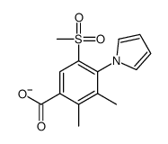 2,3-dimethyl-5-methylsulfonyl-4-pyrrol-1-ylbenzoate结构式