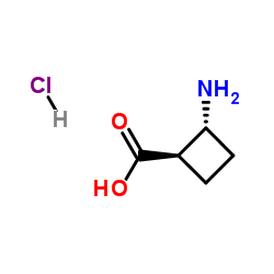 反式-2-氨基环丁烷-1-羧酸盐酸盐结构式