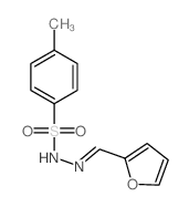 Benzenesulfonic acid,4-methyl-, 2-(2-furanylmethylene)hydrazide结构式