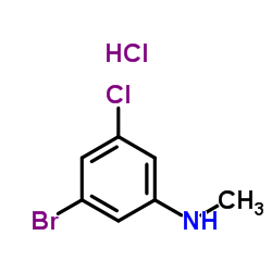 3-Bromo-5-chloro-N-methylaniline hydrochloride (1:1) Structure