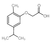 (5-异丙基-2-甲基苯氧基)乙酸结构式