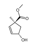 2-Cyclopentene-1-carboxylicacid,4-hydroxy-1-methyl-,methylester,(1S,4S)- structure