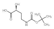 (2S)-4-叔丁氧羰基氨基-2-羟基丁酸结构式