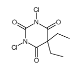 1,3-dichloro-5,5-diethyl-1,3-diazinane-2,4,6-trione结构式