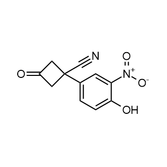 1-(4-羟基-3-硝基苯基)-3-氧环丁腈结构式