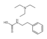 Triethylammonium-(2-phenylethyl)dithiocarbamat Structure