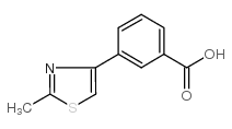 3-(2-甲基-1,3-噻唑-4-基)苯甲酸结构式