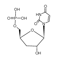 ((2R,4R,5R)-5-(2,4-dioxo-3,4-dihydropyrimidin-1(2H)-yl)-4-hydroxytetrahydrofuran-2-yl)methyl phosphate结构式
