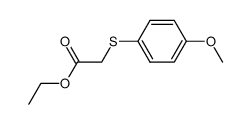 2-(4-甲氧基苯基)硫基乙酸乙酯结构式