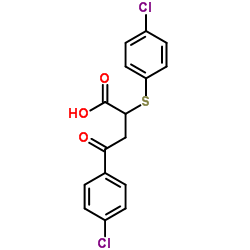 4-(4-Chlorophenyl)-2-[(4-chlorophenyl)sulfanyl]-4-oxobutanoic acid结构式