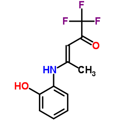 1,1,1-TRIFLUORO-4-(2-HYDROXY-PHENYLAMINO)-PENT-3-EN-2-ONE structure