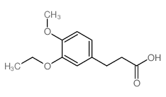 3-(3-Ethoxy-4-methoxyphenyl)propionic acid结构式