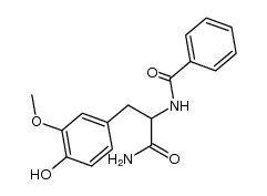 N-benzoyl-β-(4-hydroxy-3-methoxyphenyl)-alaninamide Structure