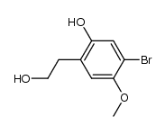 3-bromo-6-(2'-hydroxy)ethyl-4-methoxyphenol结构式