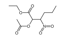 α-Acetoxy-β-nitro-n-capronsaeure-aethylester Structure